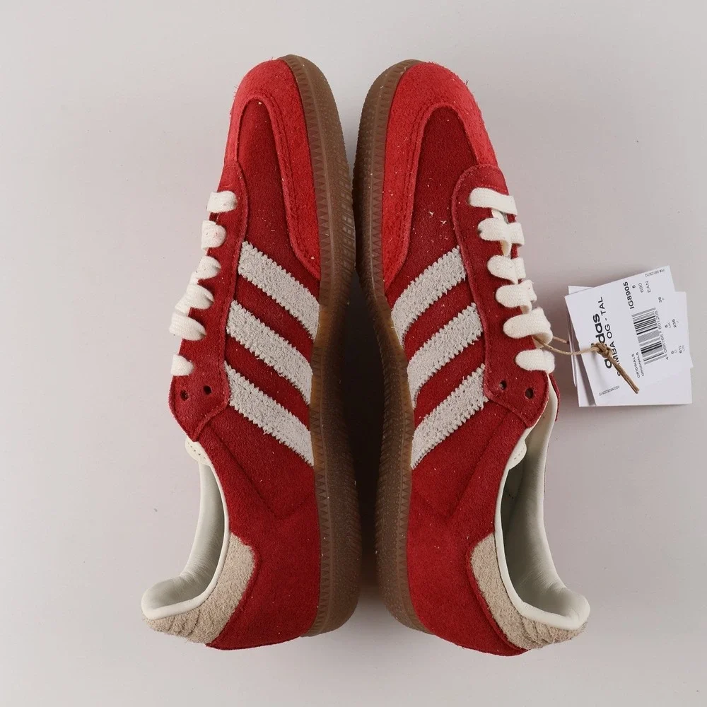 Adidas Samba OG TAL Hahoe Mask Red White Suede Sneakers 5.5 NWT